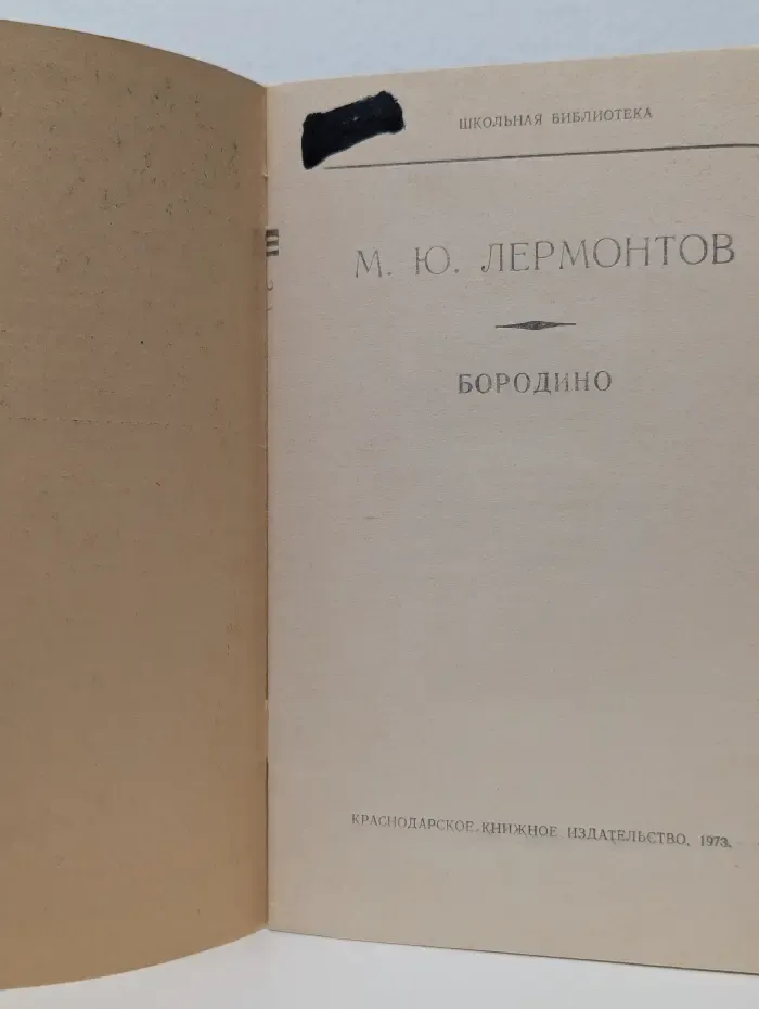 Школьная библиотека. Бородино