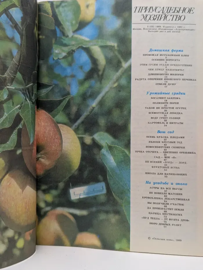 Приусадебное хозяйство. Выпуск № 5/1989