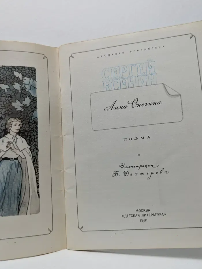 Школьная библиотека. Анна Снегина