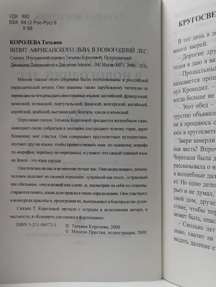 Визит африканского льва в новогодний лес