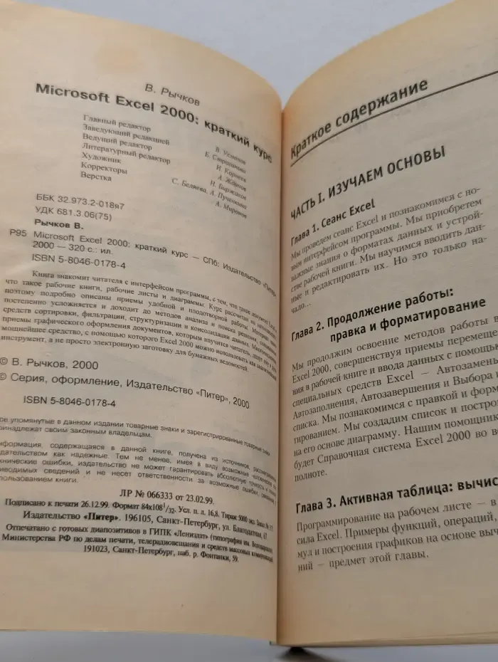 Microsoft Excel 2000: краткий курс