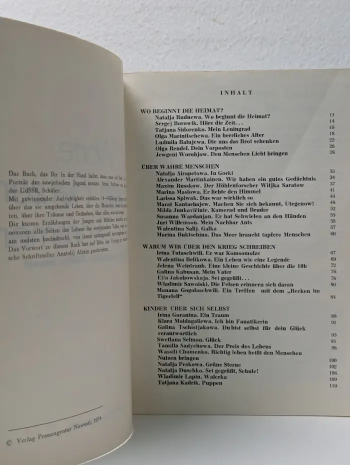 Worte, die von Herzen kommen. Was die sowjetischen Schüler bewegt
