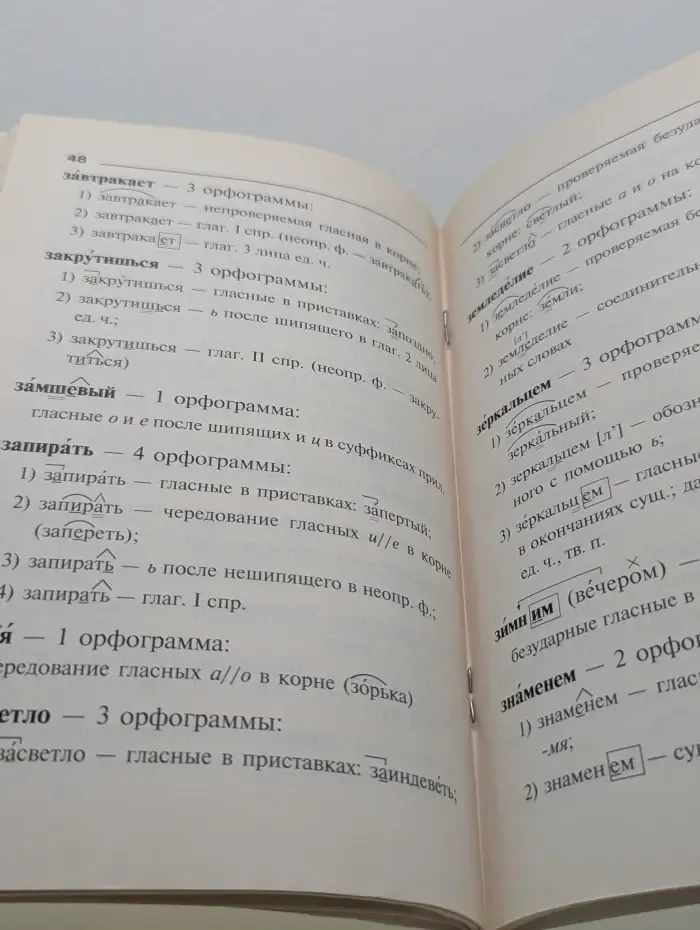 Орфографический разбор слова. Словарик школьника