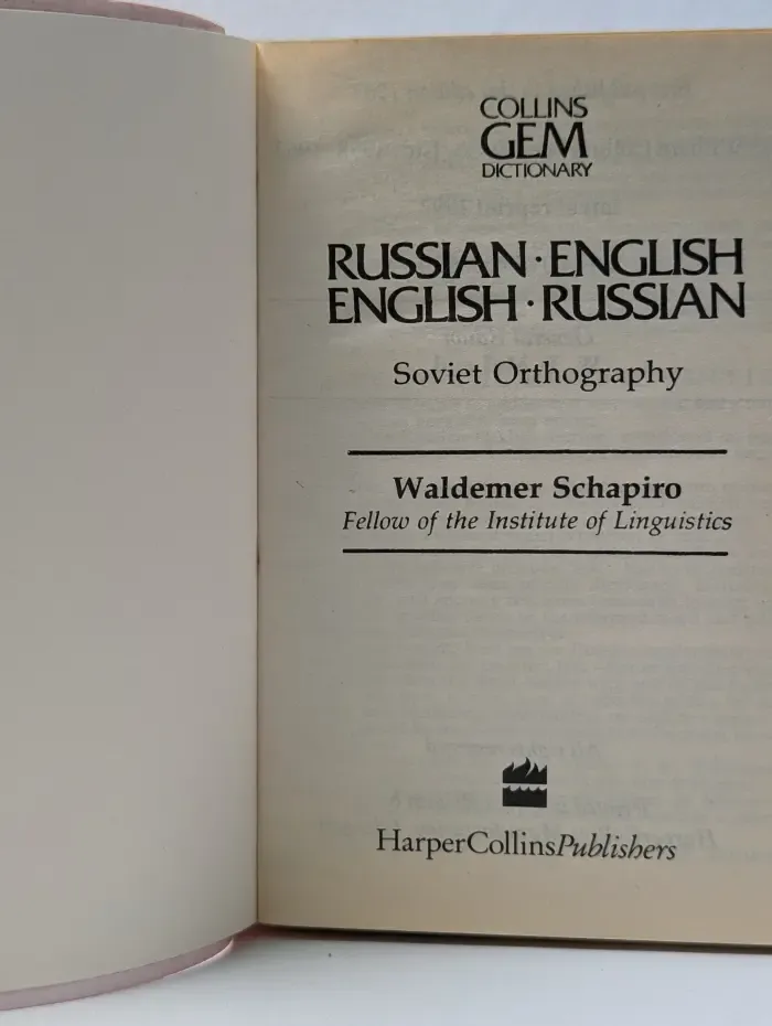 Collins Gem Russian Dictionary