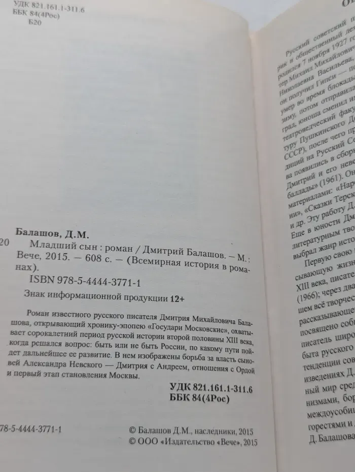 Всемирная история в романах. Младший сын