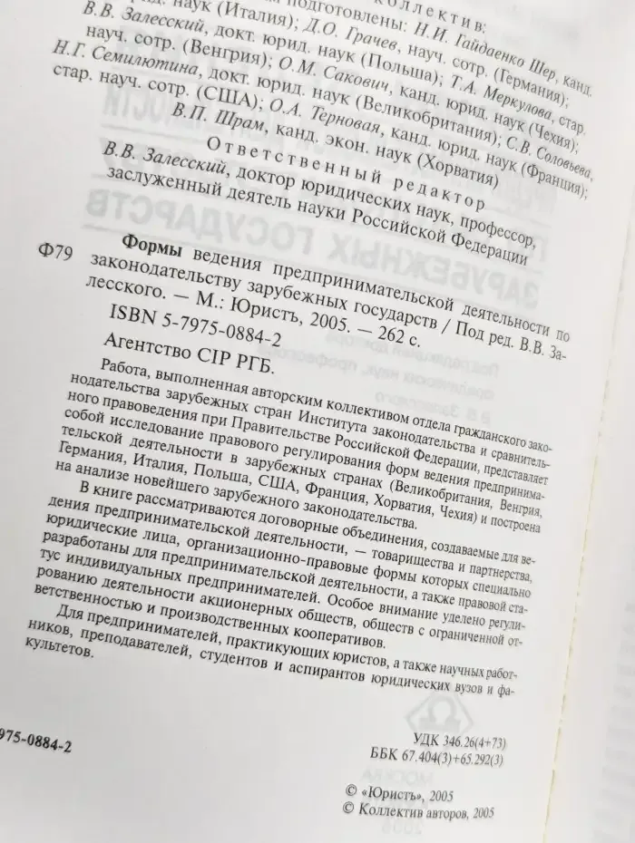 Формы ведения предпринимательской деятельности