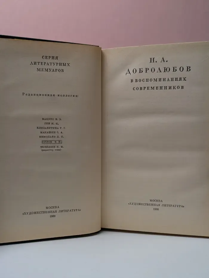 Серия литературных мемуаров. Н. А. Добролюбов в воспоминаниях современников