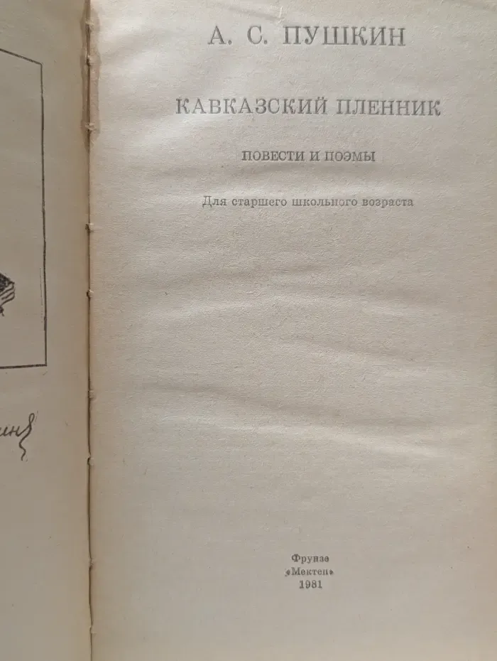 Школьная библиотека. Кавказский пленник