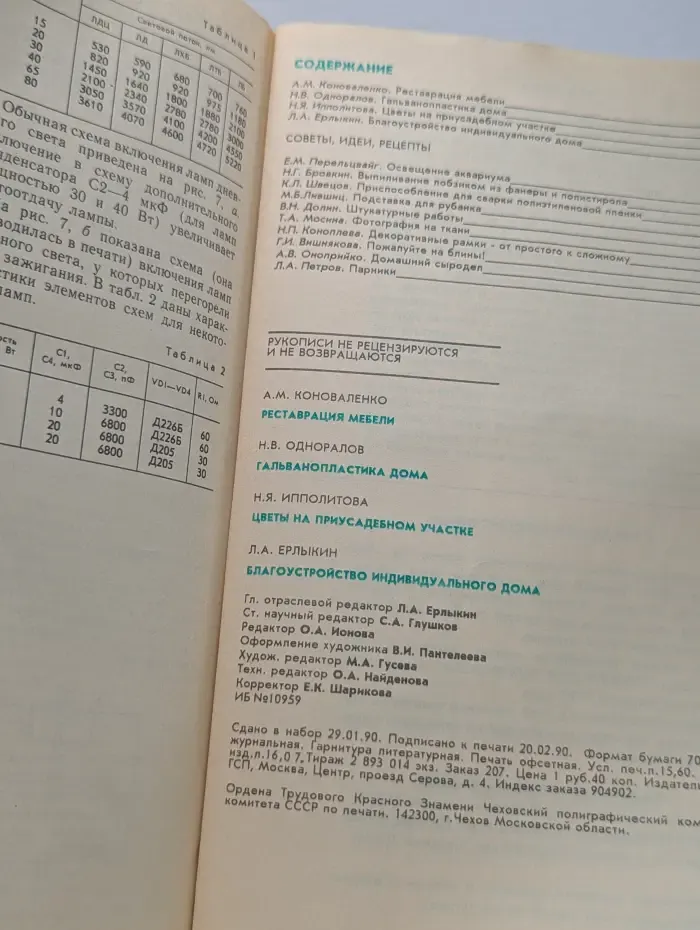 Сделай Сам. Выпуск № 2/1990. Реставрация мебели. Гальванопластика дома
