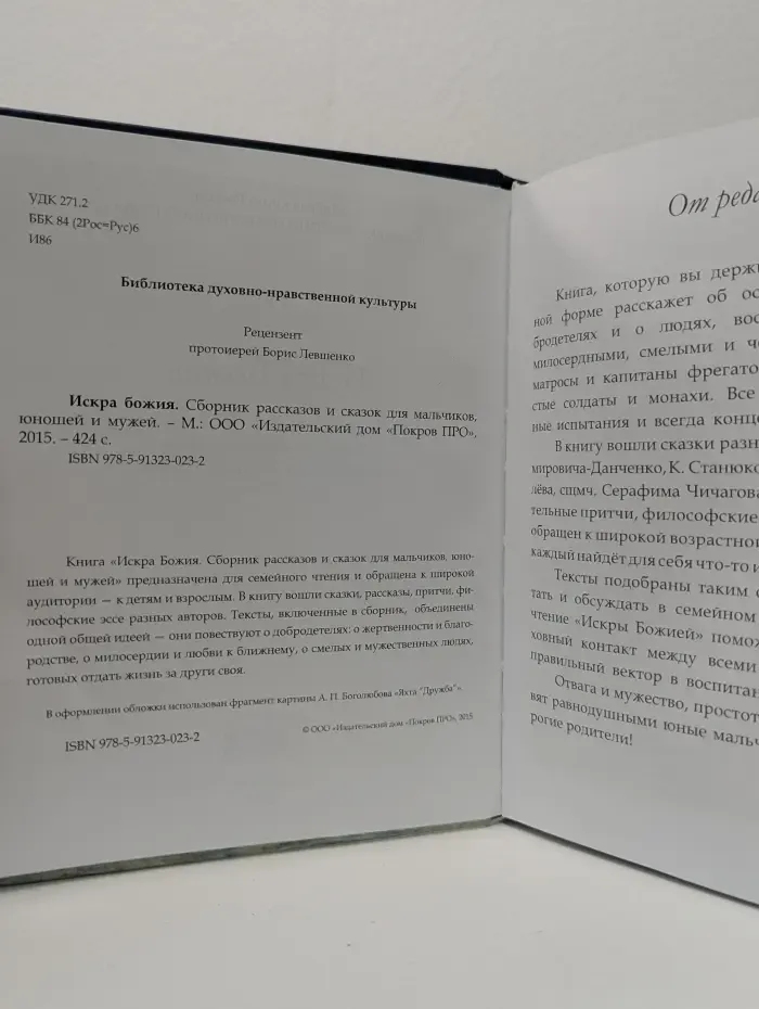 Добрая книга России. Искра Божия. Сборник рассказов и сказок для мальчиков, юношей и мужей