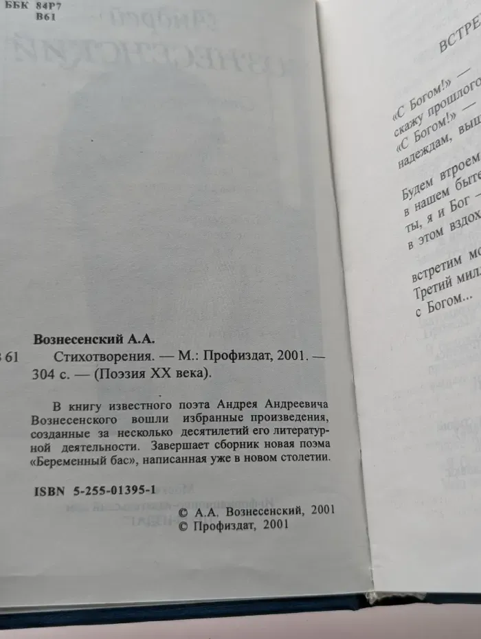 Поэзия XX век. А. А. Вознесенский. Стихотворения и поэмы
