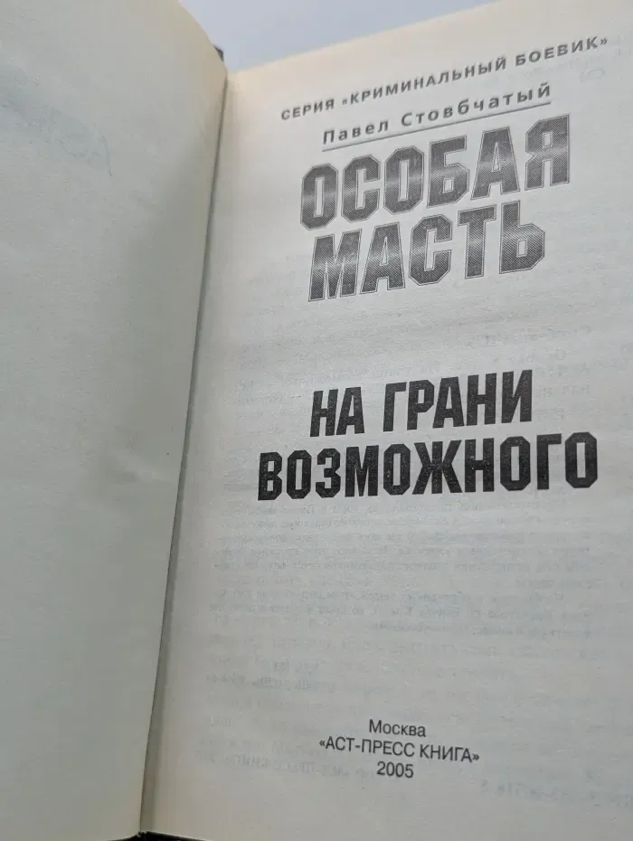 Криминальный боевик. Особая масть. На грани возможного