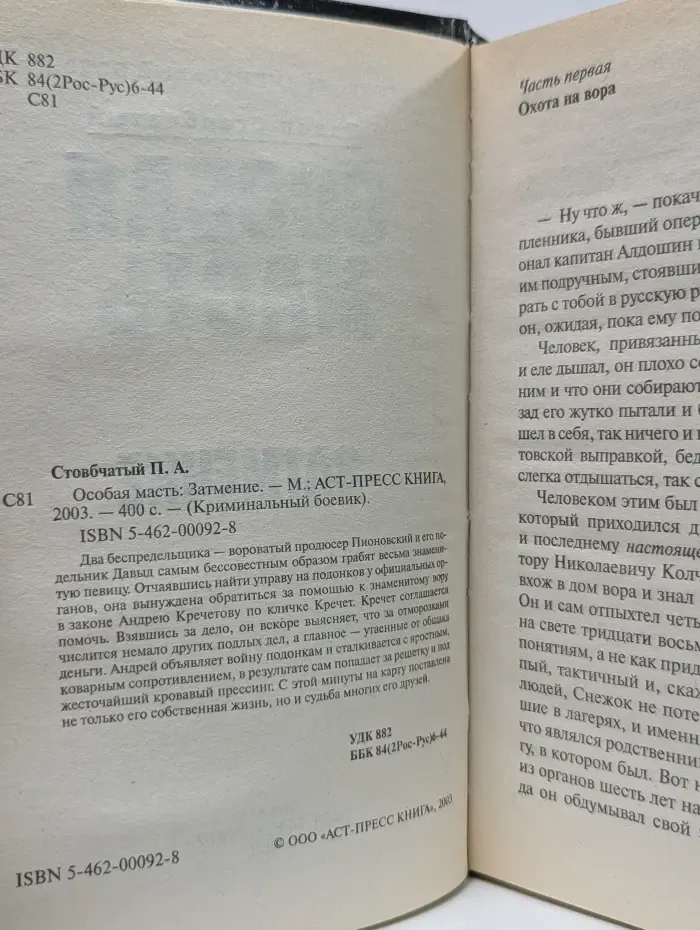 Криминальный боевик. Особая масть. Затмение