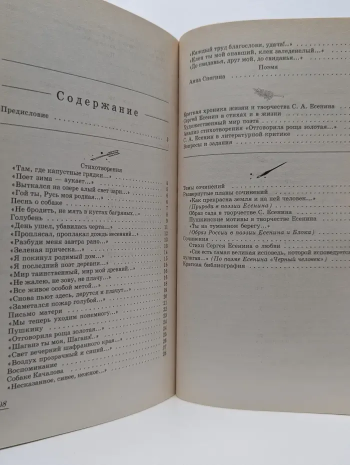Школьная программа. С. А. Есенин. Стихотворения. Поэма. Анализ текста