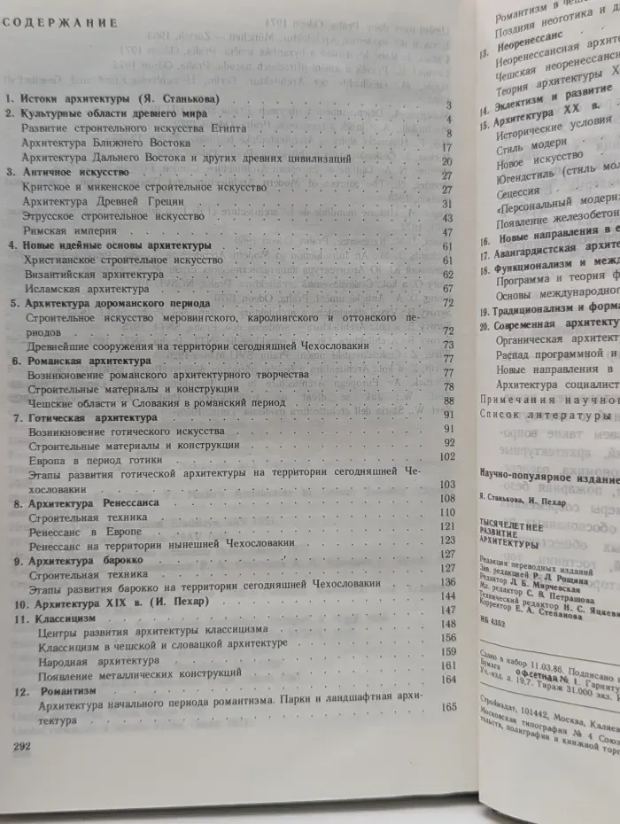 Тысячелетнее развитие архитектуры
