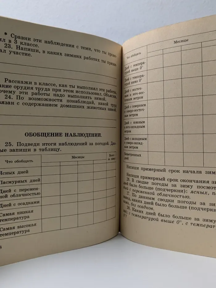 Дневник наблюдений над природой и трудовой деятельностью человека