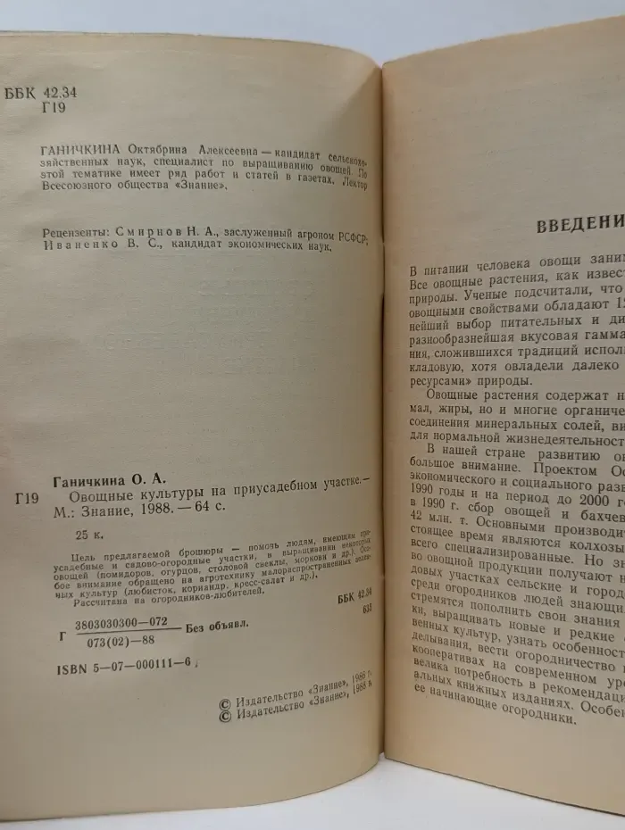 Овощные культуры на приусадебном участке