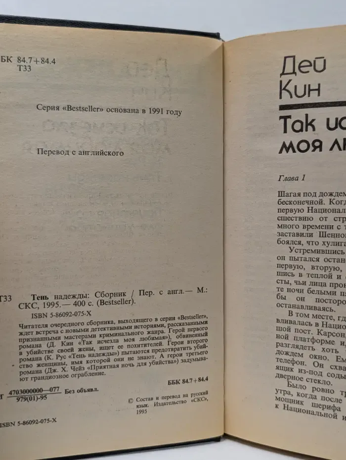 Bestseller. Тень надежды