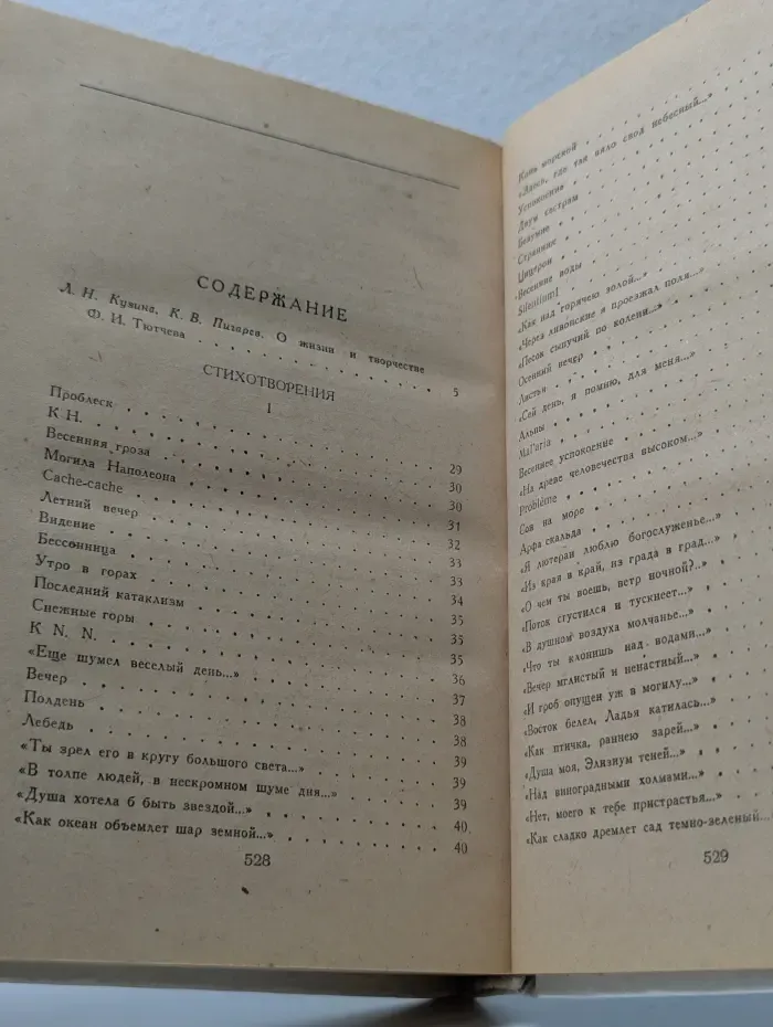 Ф. Тютчев. Стихотворения