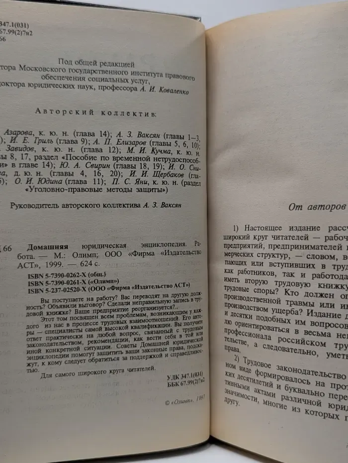 Домашняя юридическая энциклопедия. Работа