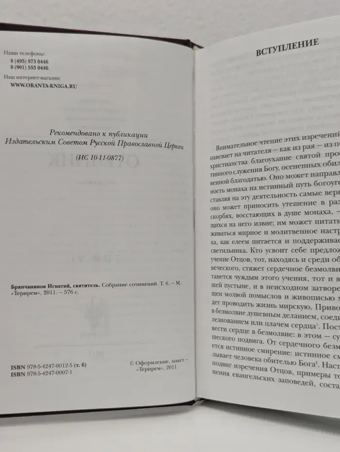 Святитель Игнатий Брянчанинов. Собрание сочинений в 7 томах. Том 6