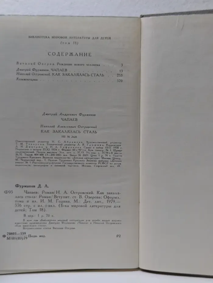 Библиотека мировой литературы для детей. Чапаев. Как закалялась сталь