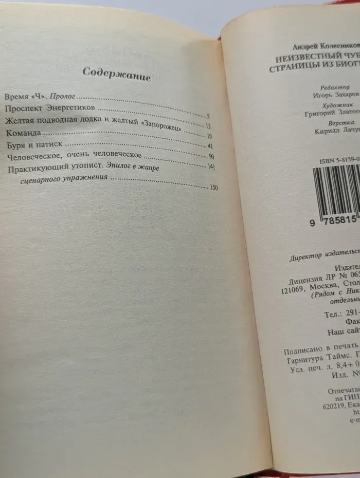 Неизвестный Чубайс. Страницы из биографии