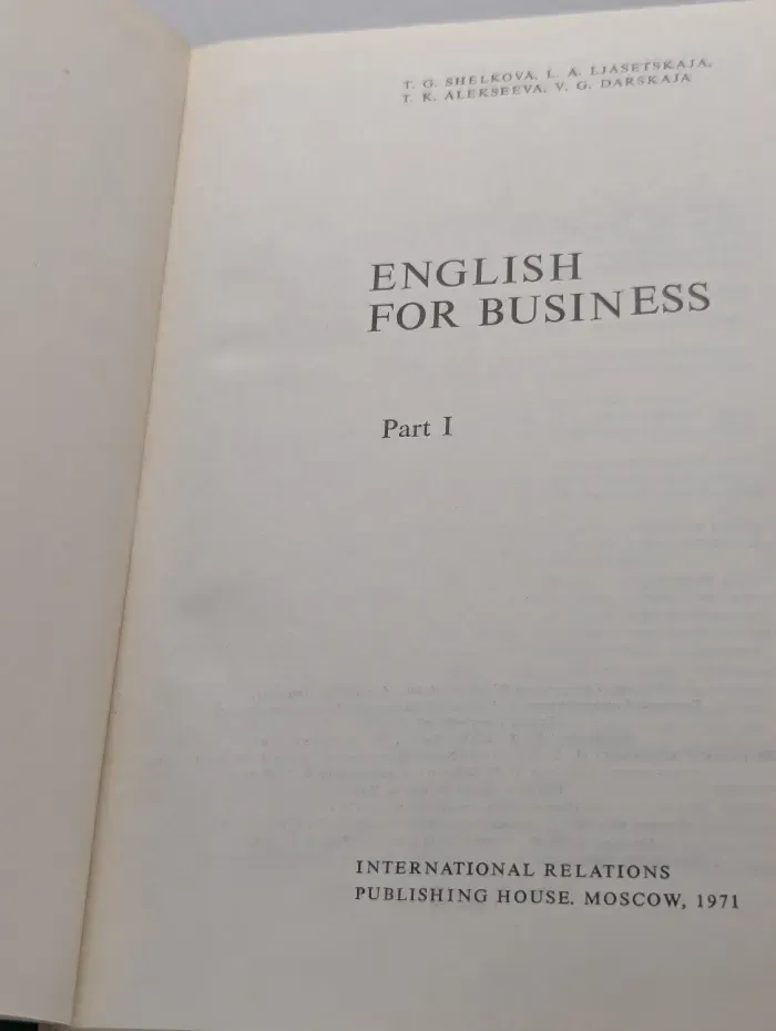 English for Business. Part 1