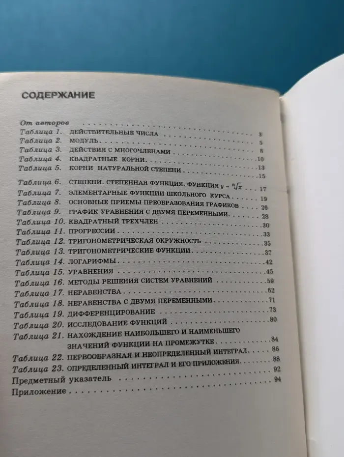 Алгебра в таблицах. 7 - 11 класс