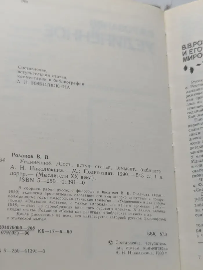 Мыслители XX века. Уединенное