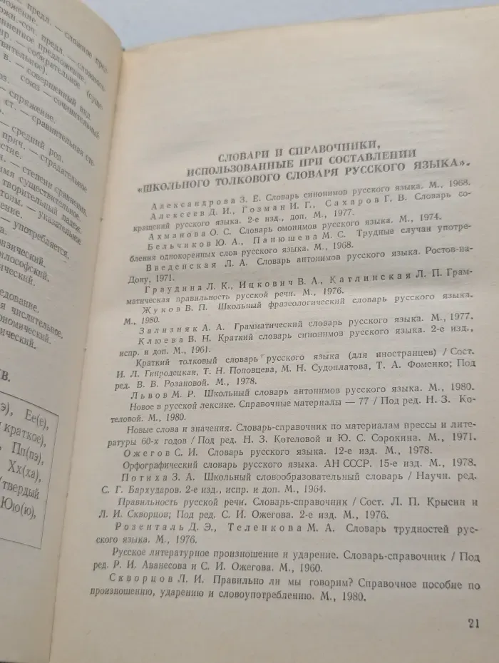 Школьный толковый словарь русского языка