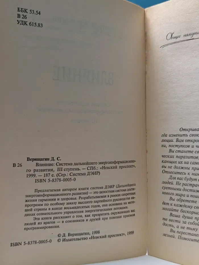 Система ДЭИР. Влияние. Система дальнейшего энергоинформационного развития. III ступень
