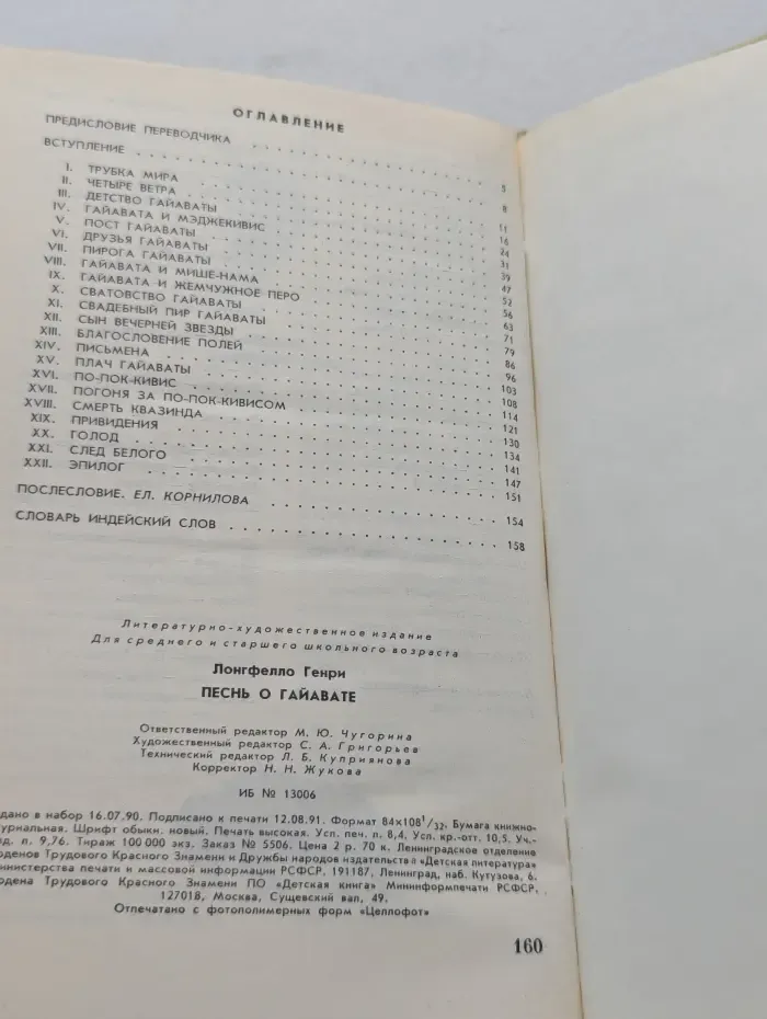 Школьная библиотека. Песнь о Гайавате