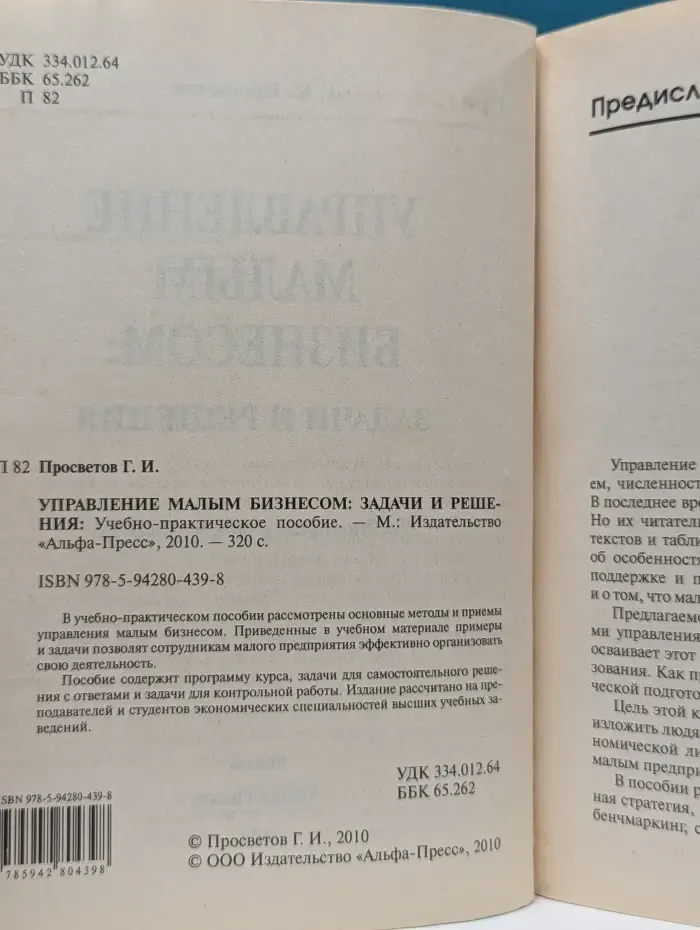 Управление малым бизнесом: задачи и решения