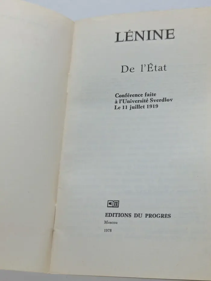 De l'Etat