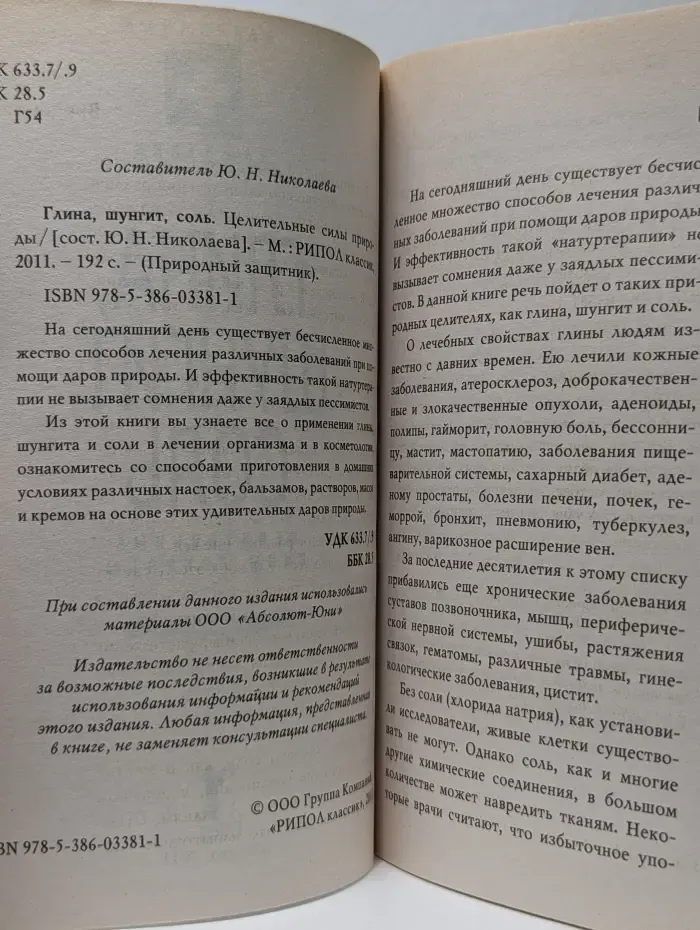 Природный защитник. Глина, шунгит, соль. Целительные силы природы