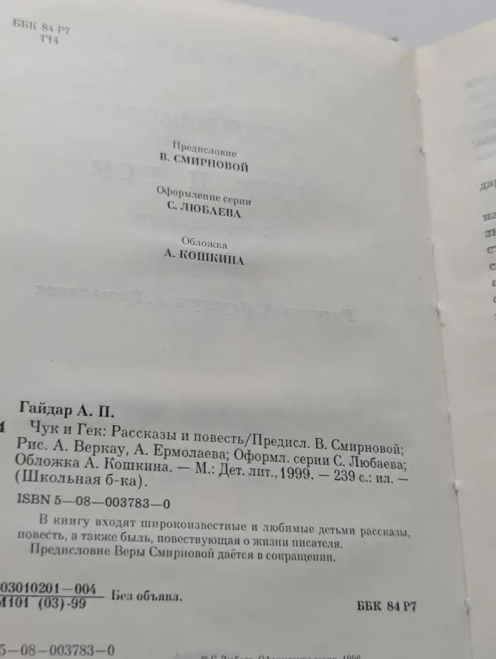 Школьная библиотека. Чук и Гек