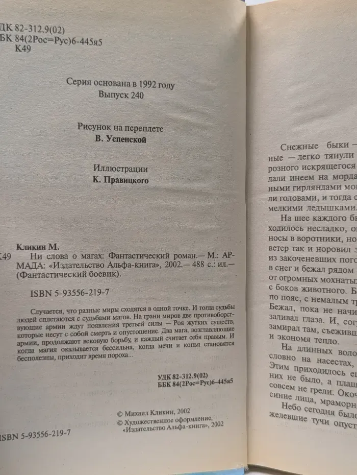 Фантастический боевик. Ни слова о магах