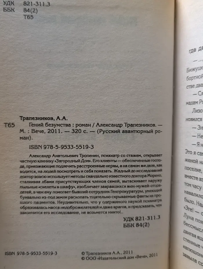 Русский авантюрный роман. Гений безумства