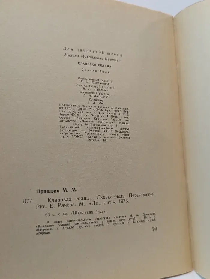 Школьная библиотека. Кладовая солнца
