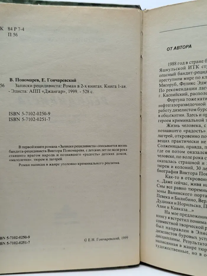 Записки рецидивиста. Книга 1