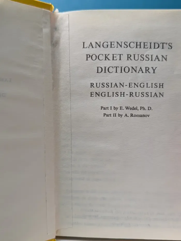Langenscheidt Pocket Russian Dictionary