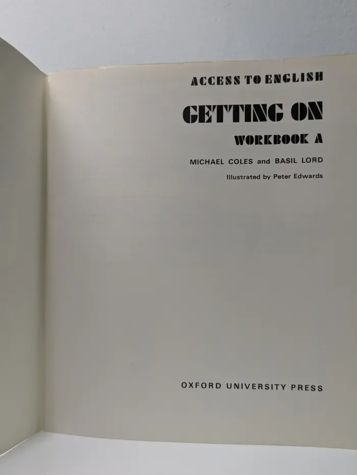 Access to English. Starting Out. Workbook A