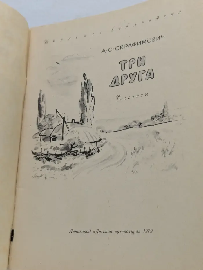 Школьная библиотека. Три друга