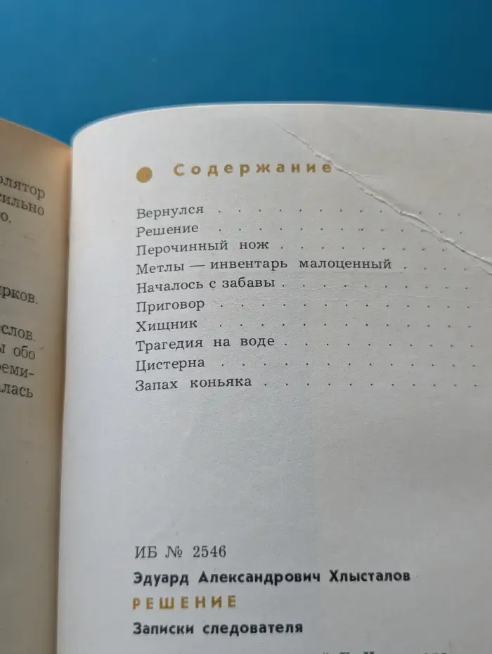 Решение. Записки следователя