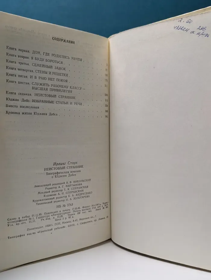 Неистовый странник. Биографическая новелла о Юджине Дебсе