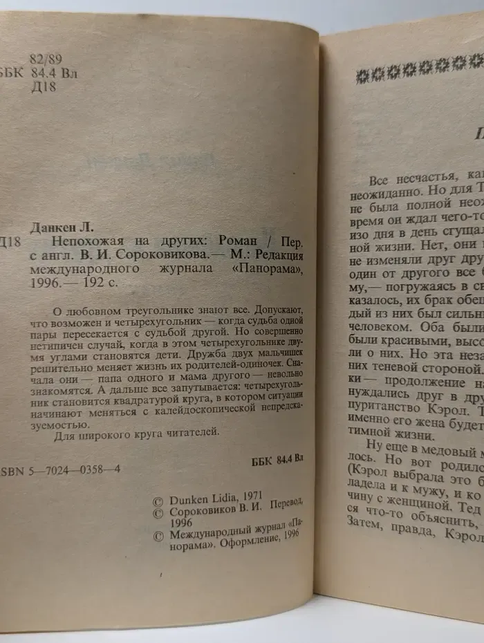 Панорама романов о любви. Непохожая на других