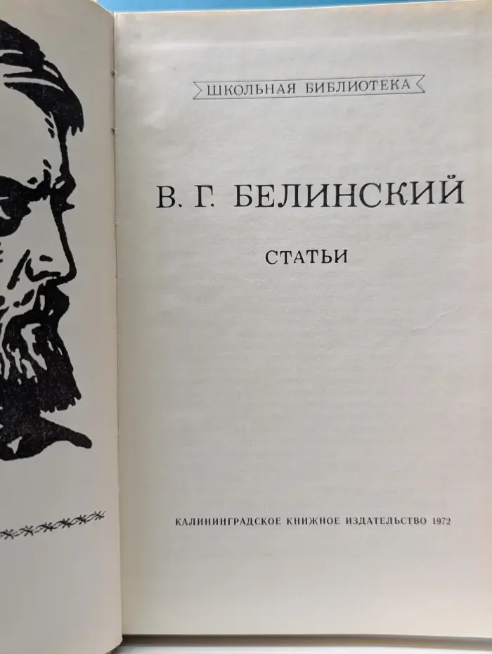 В. Г. Белинский. Статьи