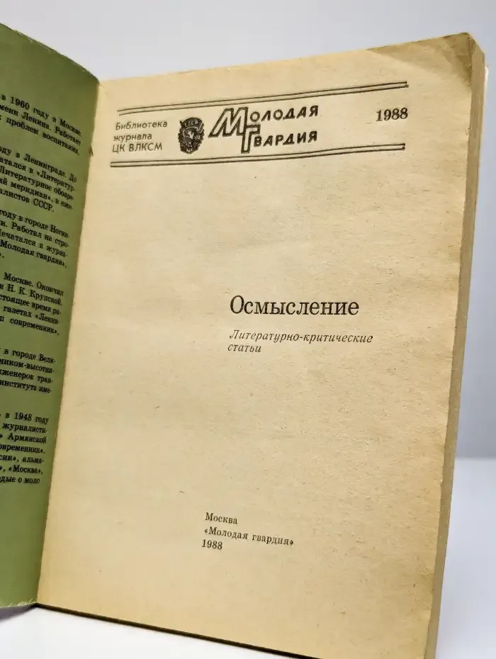 Осмысление. Литературно-критические статьи