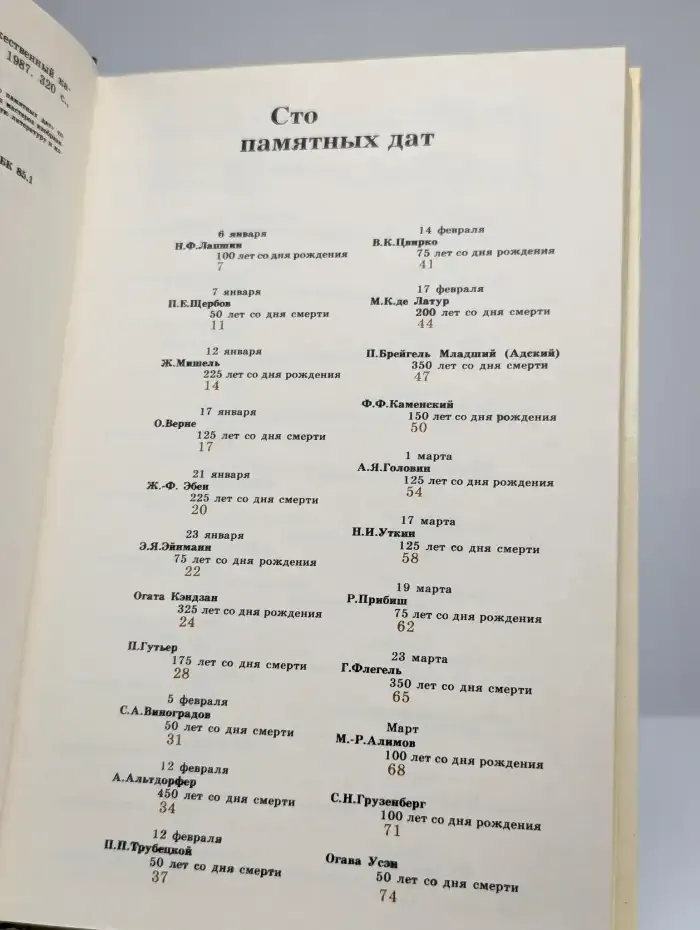 Сто памятных дат. Художественный календарь
